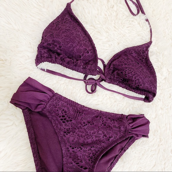 Textured Purple Bikini Set - Picture 2 of 6